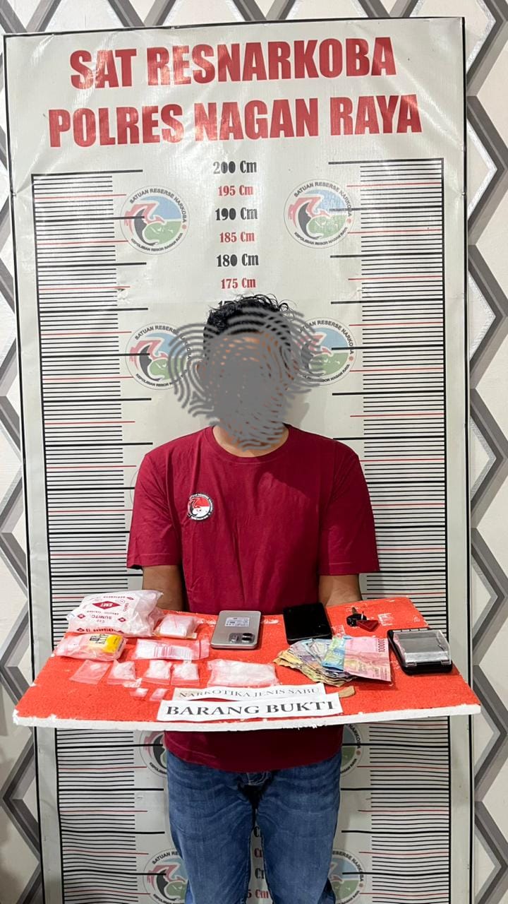Satresnarkoba Polres Nagan Raya Kembali Amankan Pengedar Narkoba, 42 Gram Sabu Disita